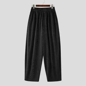 AIDASE  -  Men Striped Pants Joggers Elastic Waist Loose Korean Style Trousers Men Streetwear 2025 Pleated Casual Long Pants S-5XL aidase-shop